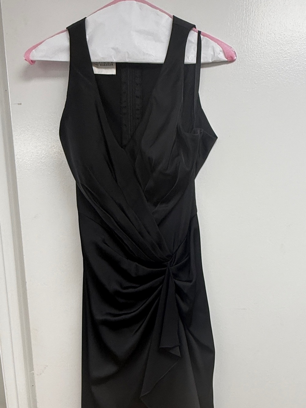 Mori Lee Black Sleeveless Draped Maxi Dress